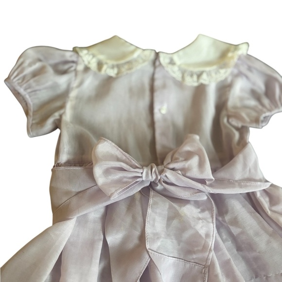 VTG 60’s Nanette Dress 2T Inspired Shirley Temple Lavender Embroidered Snowman - Picture 7 of 7